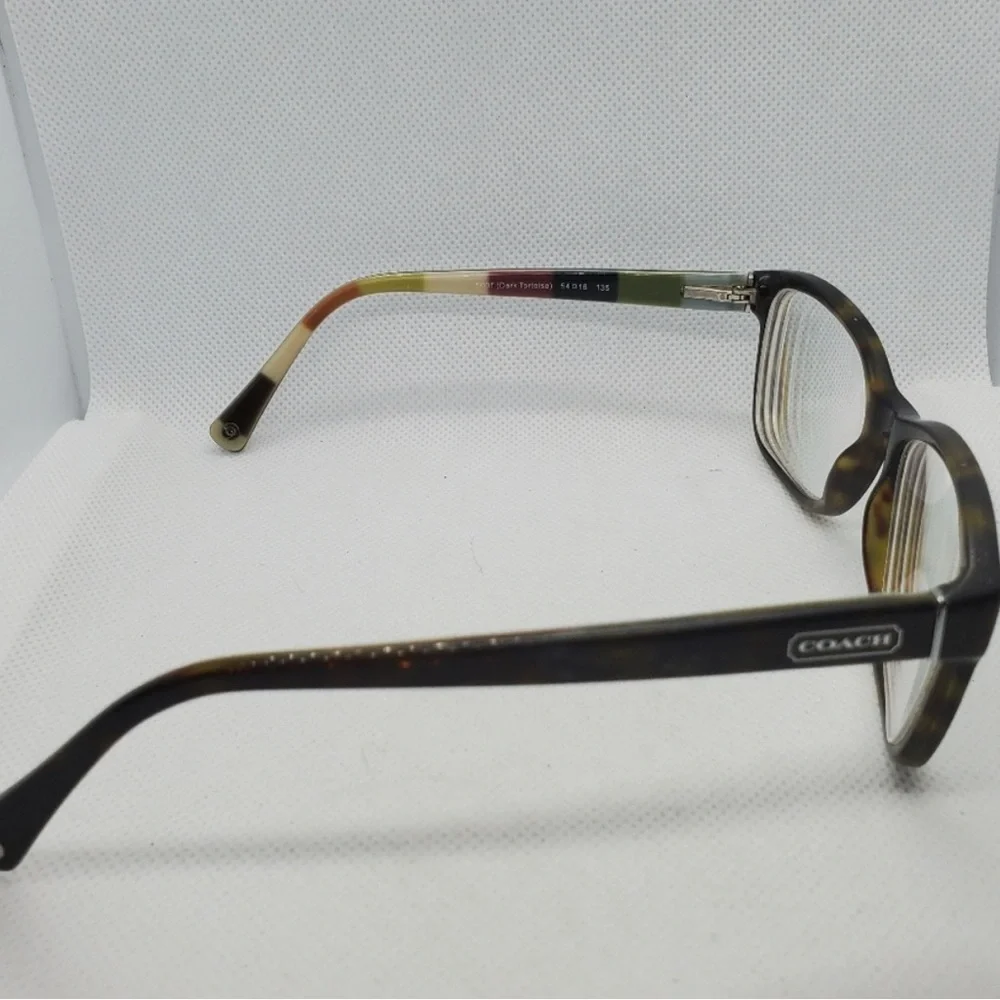 Coach Julayne Dark Tortoise Prescription Glasses Frames, Case, & Cleaning Cloth